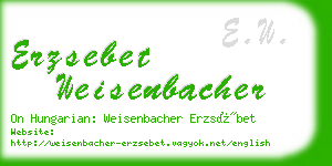 erzsebet weisenbacher business card